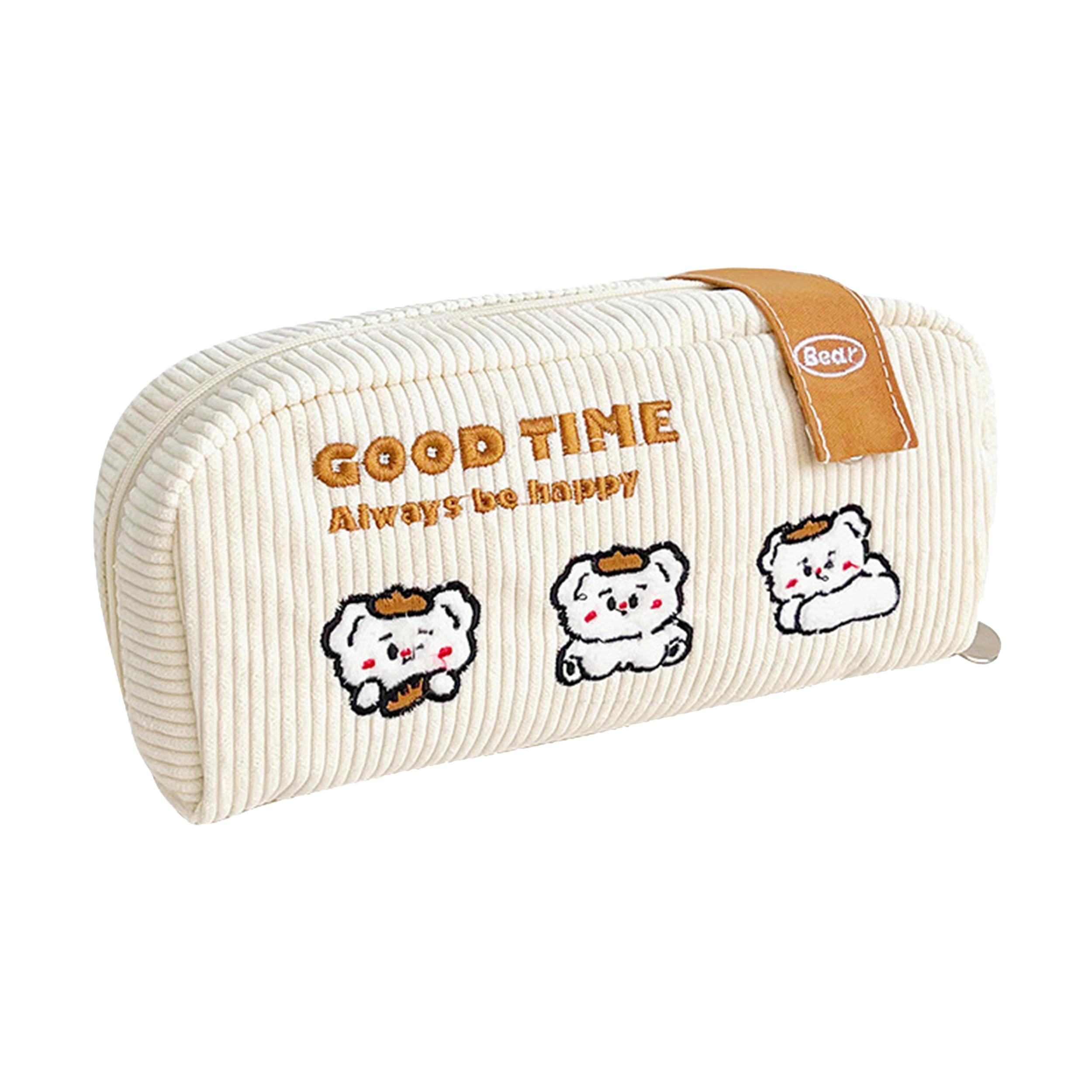 Yindella Corduroy Embroidery Pencil Case Large Capacity Pencil Pouch for Girls Students with Zipper Closure Portable Stationery Makeup Storage Bag for Women Office Kids Teenage Adults (Brown Bear) (B0DBZNHL6P) Amazon Price History, Amazon Price Tracker