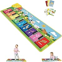 FOKI Toddler Floor Piano Mat - Sensory Musical Keyboard Playmat with 32 Animal Sounds & Melodies, Educational Toy for 1-5 Year Olds