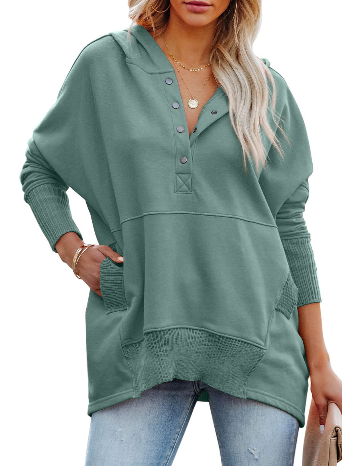 PRETTYGARDEN Women's Casual Long Sleeve Sweatshirt Half Zip Pullover Tops