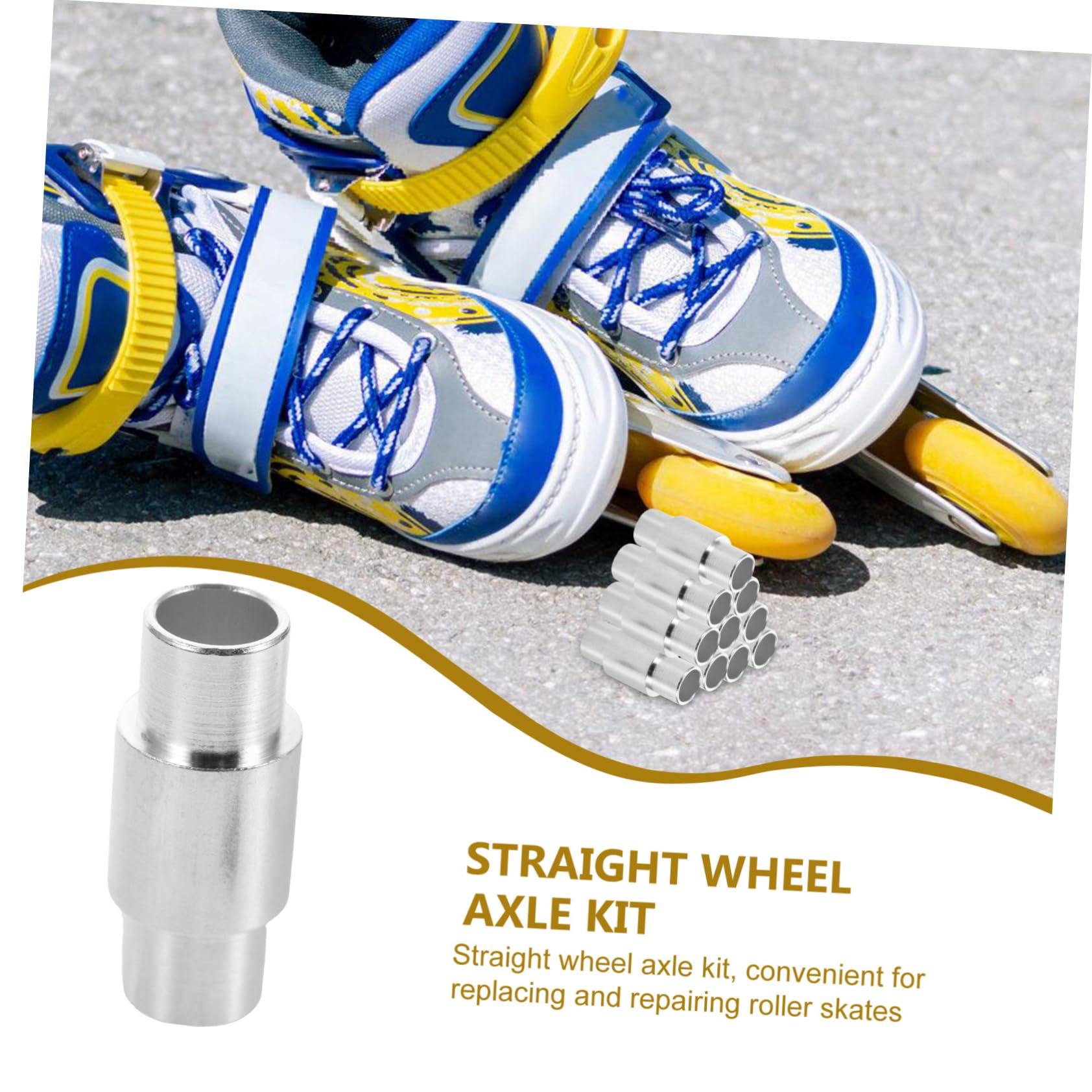 INOOMP Skateboard Wheel Spacer Kit Inline Skate Bearings Aluminum Axle Spacers Roller Skate Accessories Replacement Parts