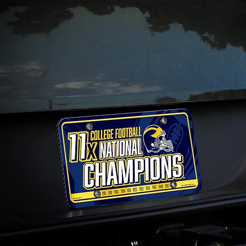 Miniatura 38 de NCAA etiqueta de metal para auto, negro