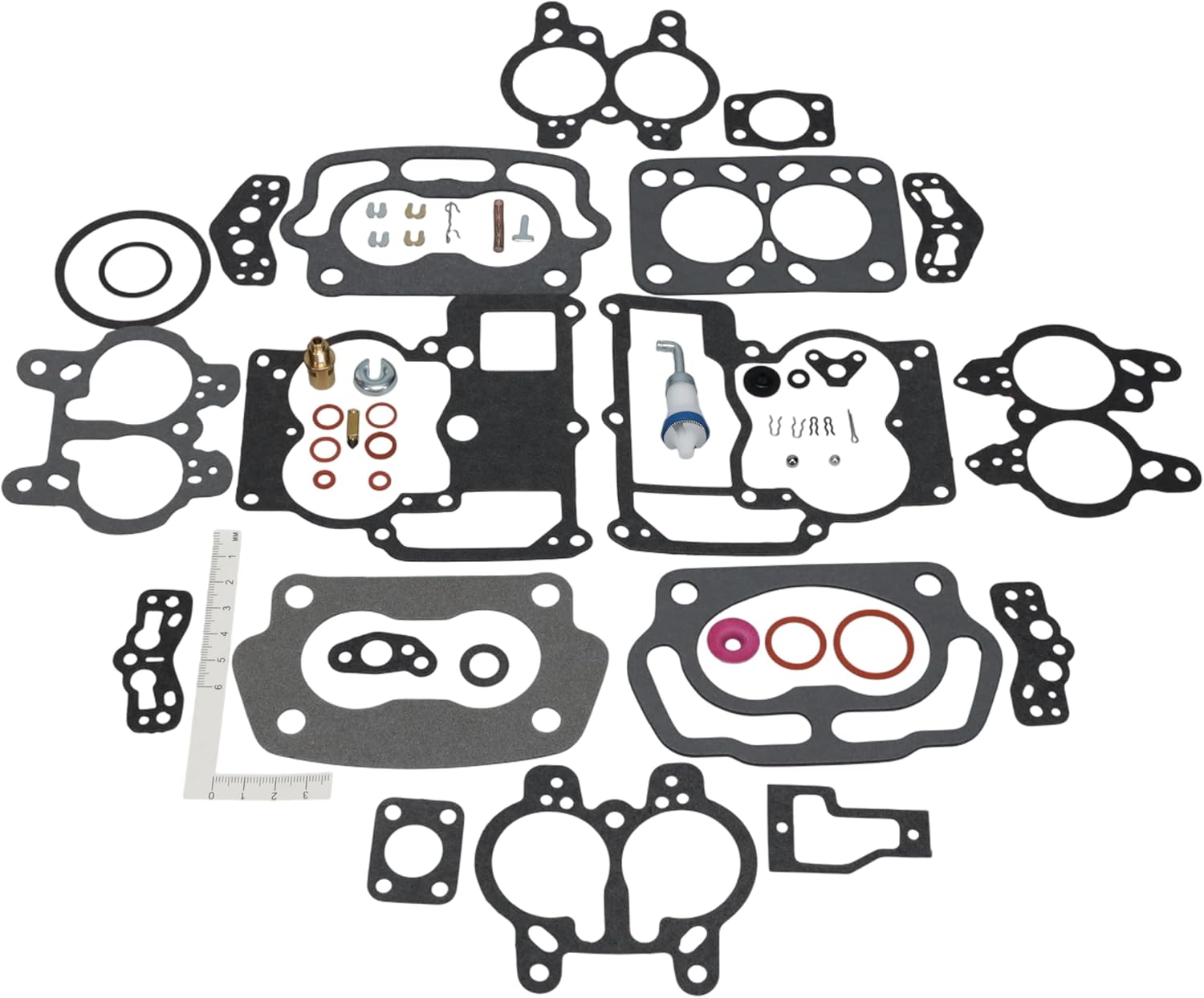 Carburetor Rebuild Kit 212D, 2 Barrel Carb Rebuild, Made in USA w/Needle, Flange, Seat, Pump, Compatible with Select Chevy 1955-1969, GMC 1956-1969, Oldsmobile 1955-1958 + More
