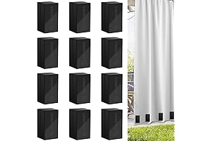 Premium Outdoor Curtain Weights: 24Pcs Magnetic Weighted Squares for Effortless Curtain Control