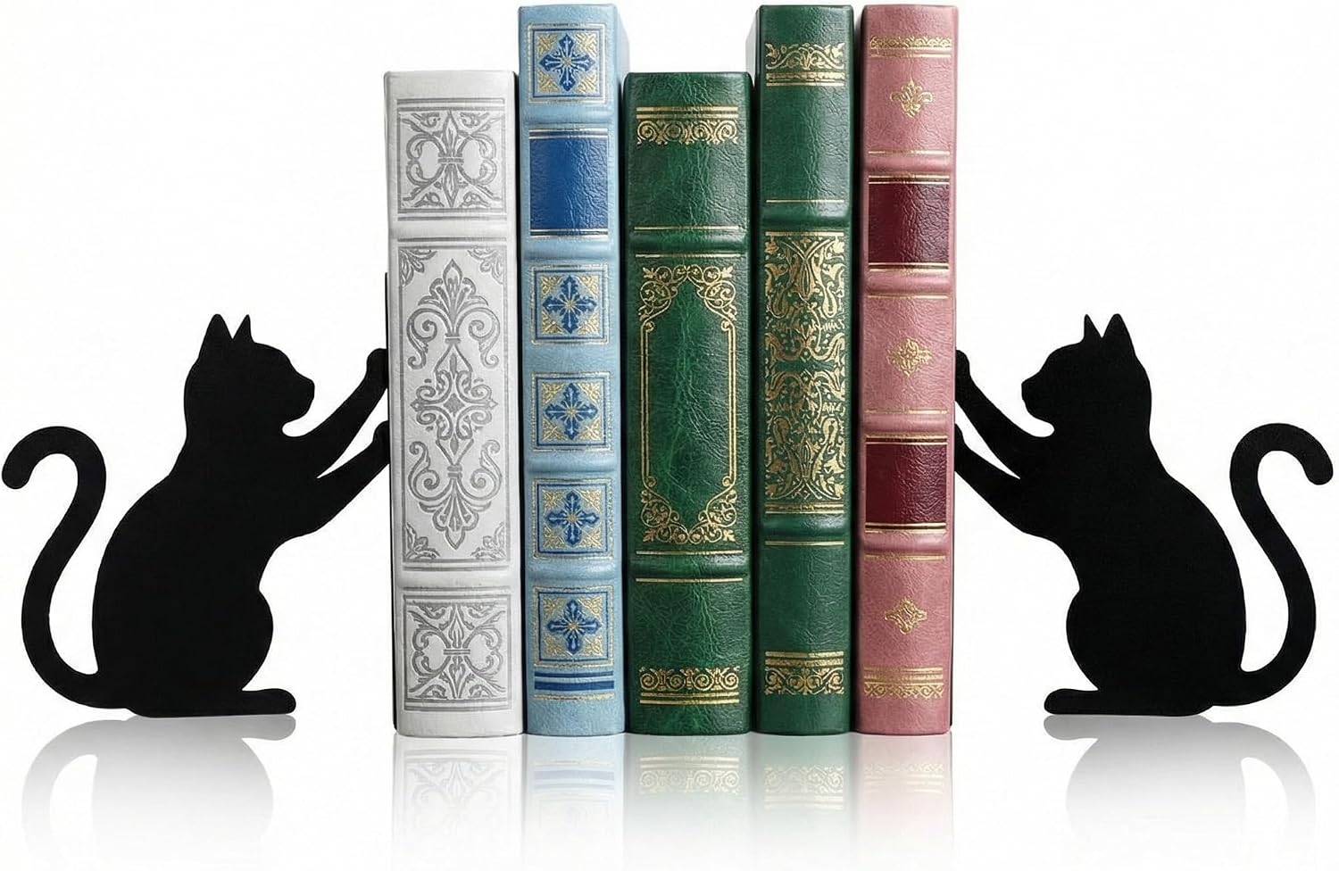 Hicarer Butterfly Metal Bookends Butterfly Bookends Cute Book Ends for Shelves Decorative Home Office Desk Bookshelf Gift for Reading Enthusiasts Family