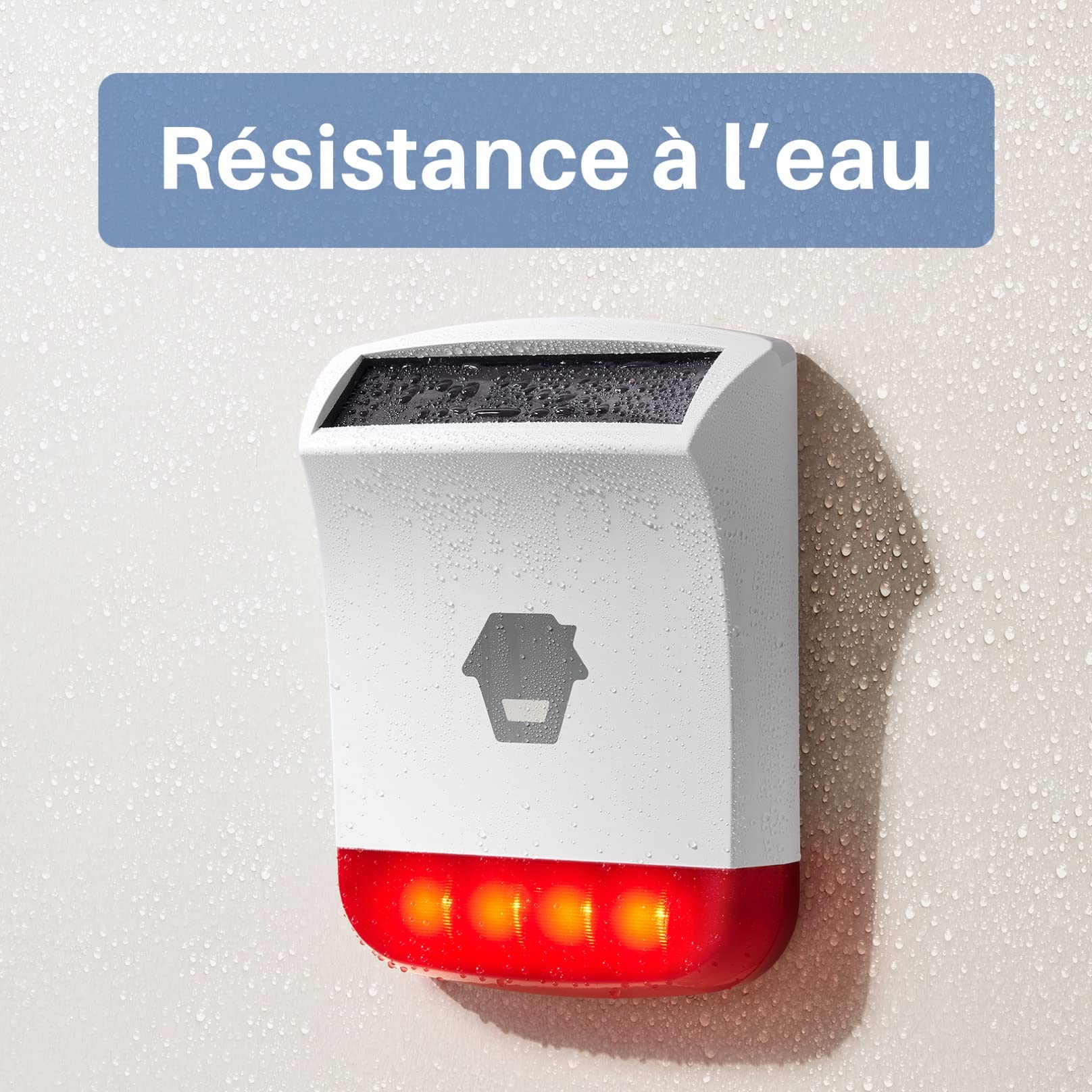 Chuango SPS-260 Sirène Solaire sans Fil - Alarme Antivol avec Lumière Stroboscopique Clignotante Rouge - Système de Sécurité Performant pour Maison - Volume 110 DB - Compatibles avec Accessoires