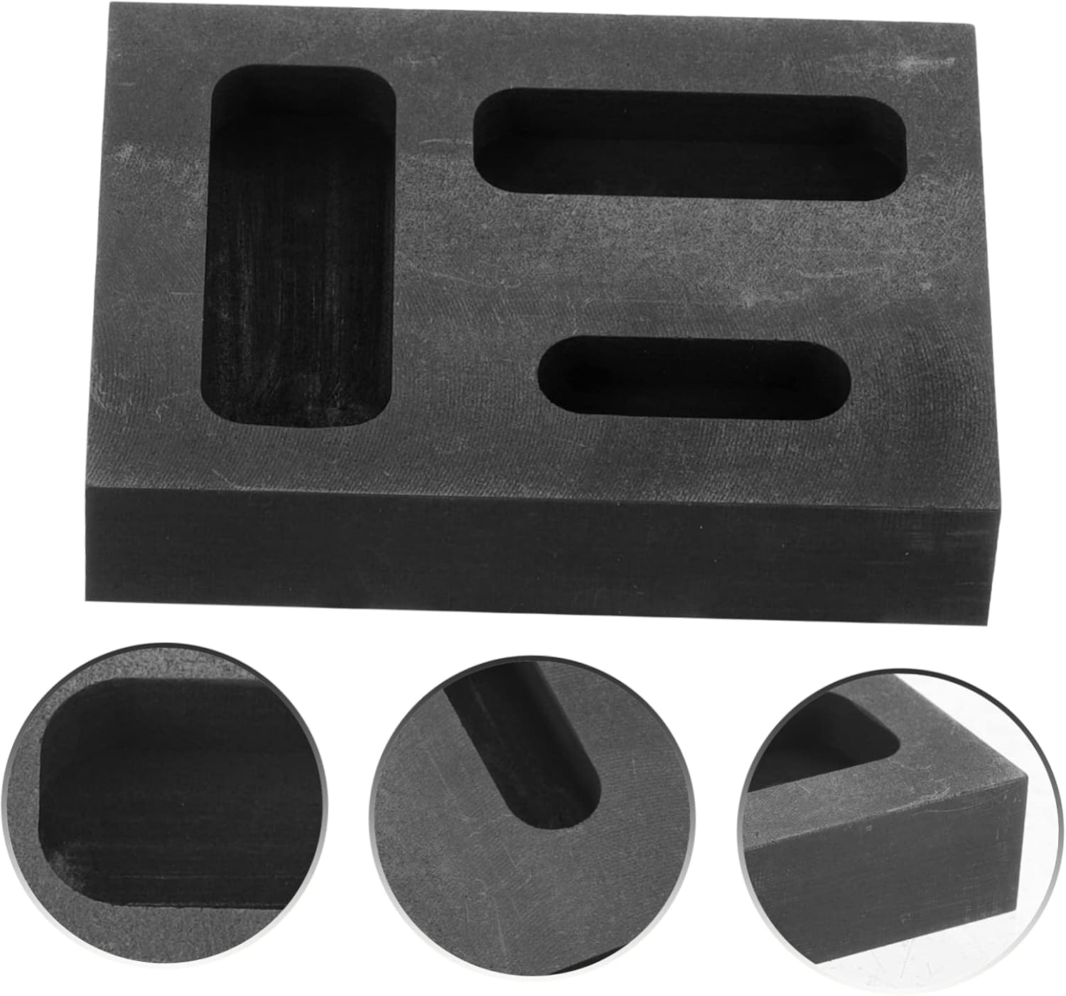 DOITOOL 3pcs Graphite Ingot for Melting Silver and Design for Efficient Casting High Temperature Tool for Metal Pouring and Casting Applications
