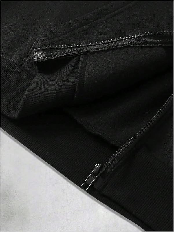 SHENHE Men's Zip Up Graphic Hoodie Long Sleeve Drawstring Sweatshirt image 3