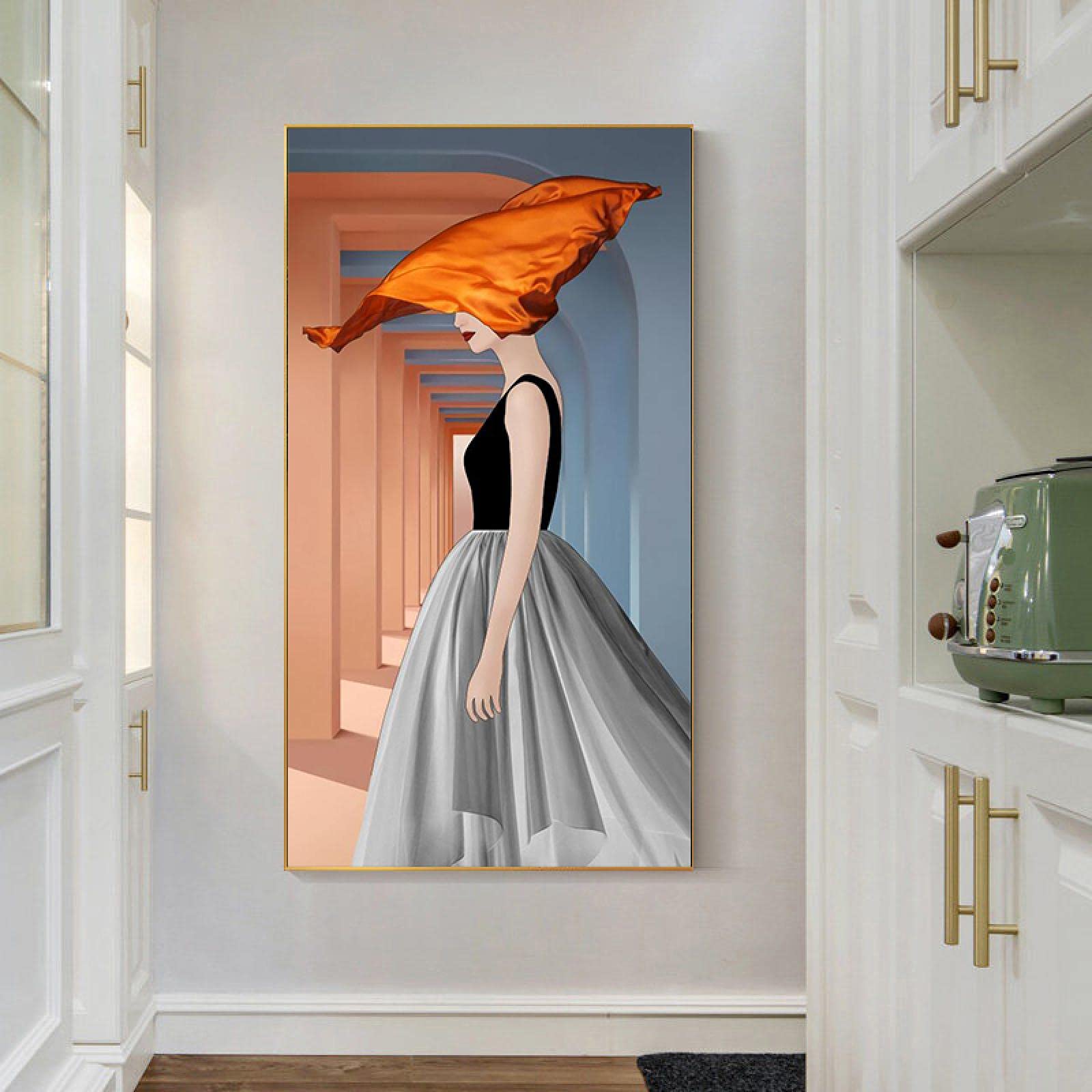 Amazon｜廊下絵画気質 ファッション女性キャンバス絵画ポップウォール