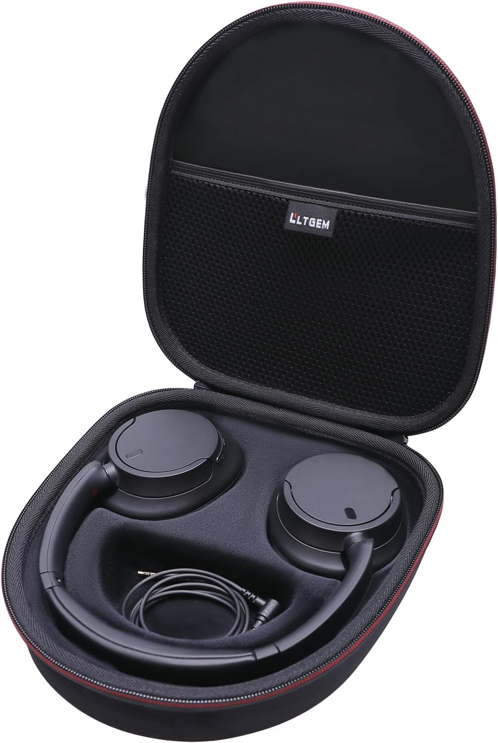 L LTGEM Hard Headphone Case for Sony WH-CH720N/ WH-CH700N/ WH-CH710N Wireless Noise Cancelling Headphones Portable Travel Headphone Storage Cover Bag Black