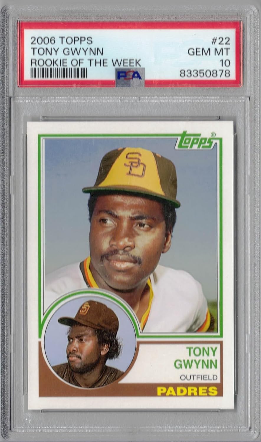 2006 Topps Rookie of the Week #22 Tony Gwynn Baseball Card Graded PSA 10 Gem Mint