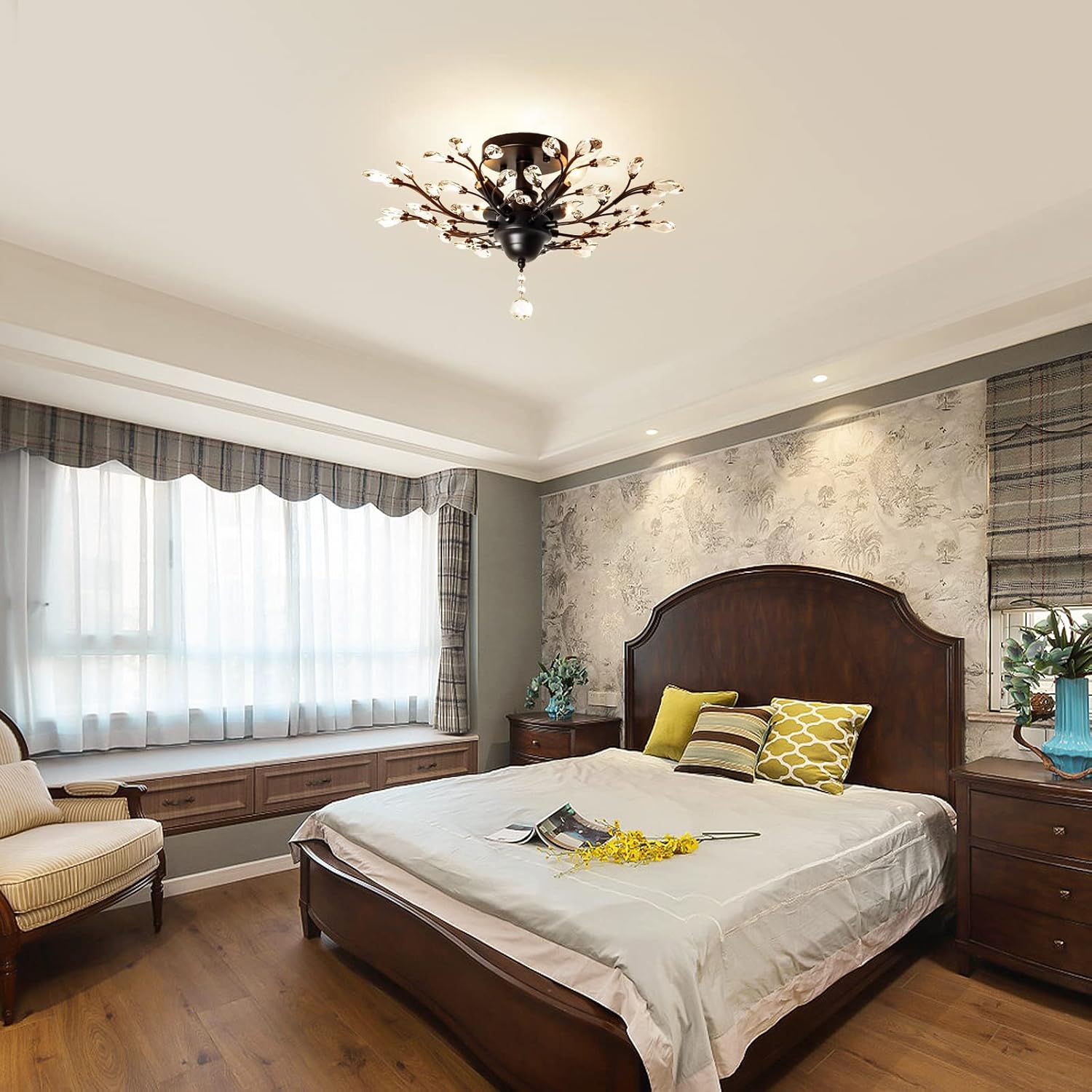 Blасk Frіdау - 70% оƒƒ Garwarm 4 Lights Vintage Crystal Chandeliers Ceiling Lights LED Light Crystal Pendant Lighting Ceiling Light Fixtures Chandeliers Lighting for Living Room Bedroom Restaurant Porch Chandelier(Black) Flаѕh Dеаlѕ - 40% оƒƒ Garwarm 4 Lights Vintage Crystal Chandeliers Ceiling Lights LED Light Crystal Pendant Lighting Ceiling Light Fixtures Chandeliers Lighting for Living Room Bedroom Restaurant Porch Chandelier(Black)