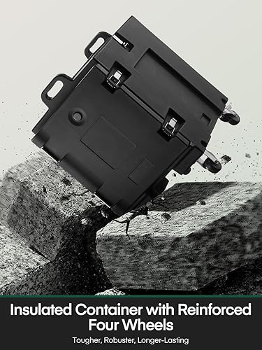 Miniatura 8 de Calentador de alimentos para catering con ruedas, transportador de bandeja de alimentos aislado de 80 cuartos de galón, caja calentadora de