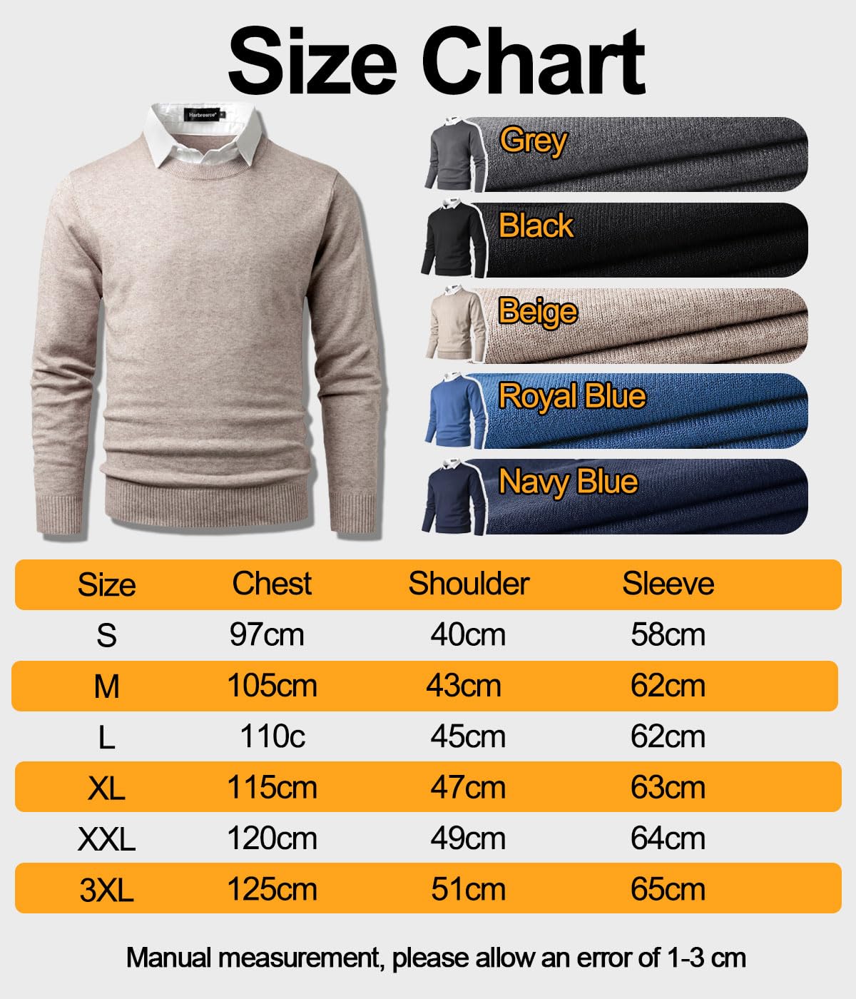 Jersey Hombre Suéter de Punto Jersey con Cuello Camisero Jerséis Fino Cuello Redondo Casual Jersey 2 in 1 Trabajo Sudadera de Manga Larga