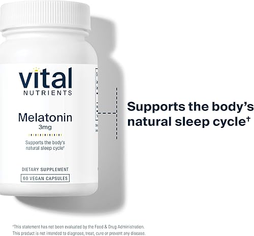 Miniatura 6 de Vital Nutrients Melatonina 3 mg  Vegana  Melatonina en dosis bajas  Suplemento para dormir para apoyar el ciclo natural del sueño del cuerpo*