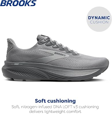 Brooks メンズ Ghost 17 ニュートラル ランニングシューズ, プライマーグレー/オイスターマッシュルーム, 11.5 Wide