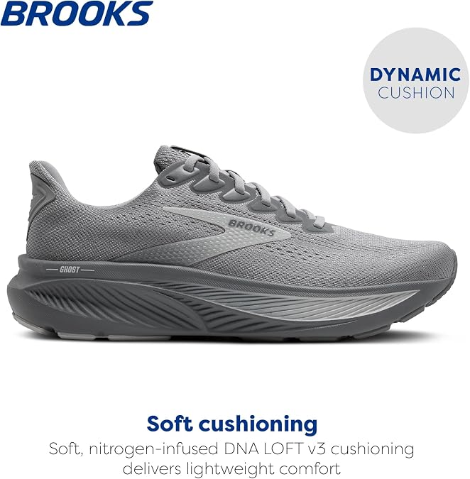Brooks メンズ Ghost 17 ニュートラル ランニングシューズ, プライマーグレー/オイスターマッシュルーム, 11.5 Wide