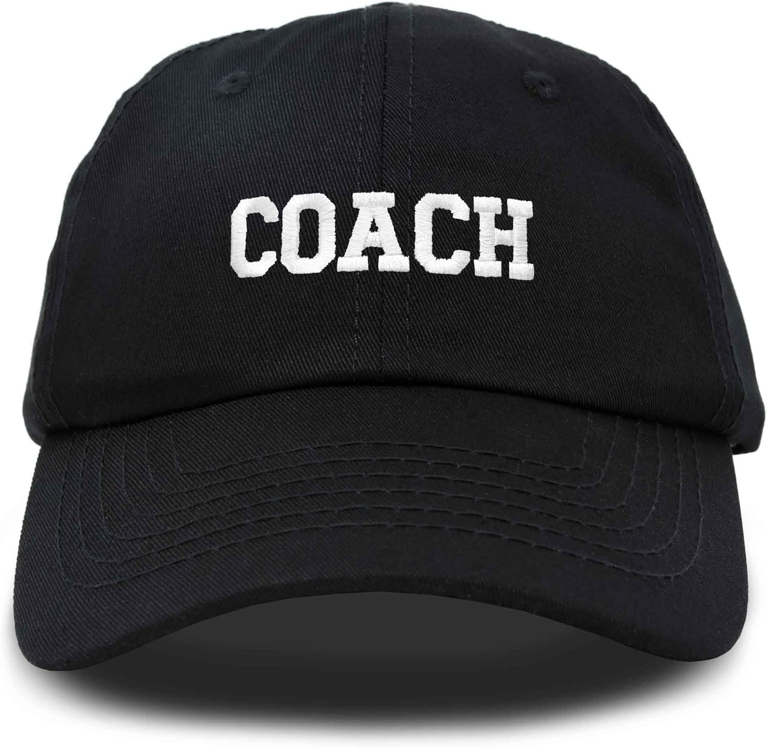 DALIX Coach Embroidered Sports League Baseball Cap Adjustable Dad Hat Mens