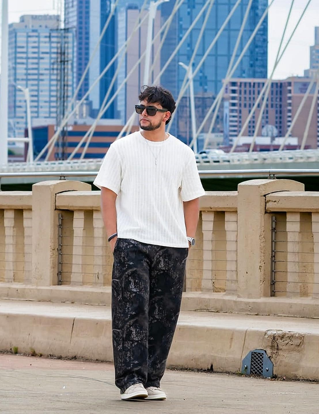 Lsweioad Mens Baggy Camo Pants Graphic Sweatpants with Pockets Camouflage Cargo Joggers Men for Gym Casual - Image 5