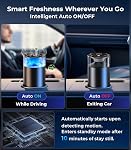Hitolza Smart Car Air Fresheners, Ambient Light & Mist, Auto On/Off, Adjustable Intensity Car Air Freshener Diffuser, Fragrance Lasts 6 Months, Built-in Battery, Scent Refill X2 - Osmanthus Orchid