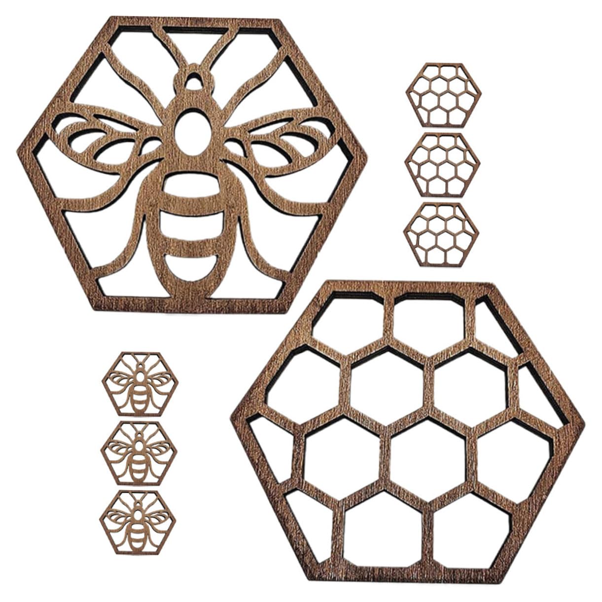 40stücke Teiliges Holzuntersetzer Im Hexagon-Design Praktische Langlebige Und Hitzebeständige Untersetzer Für Und Gläser Für Cafés Und Restaurants