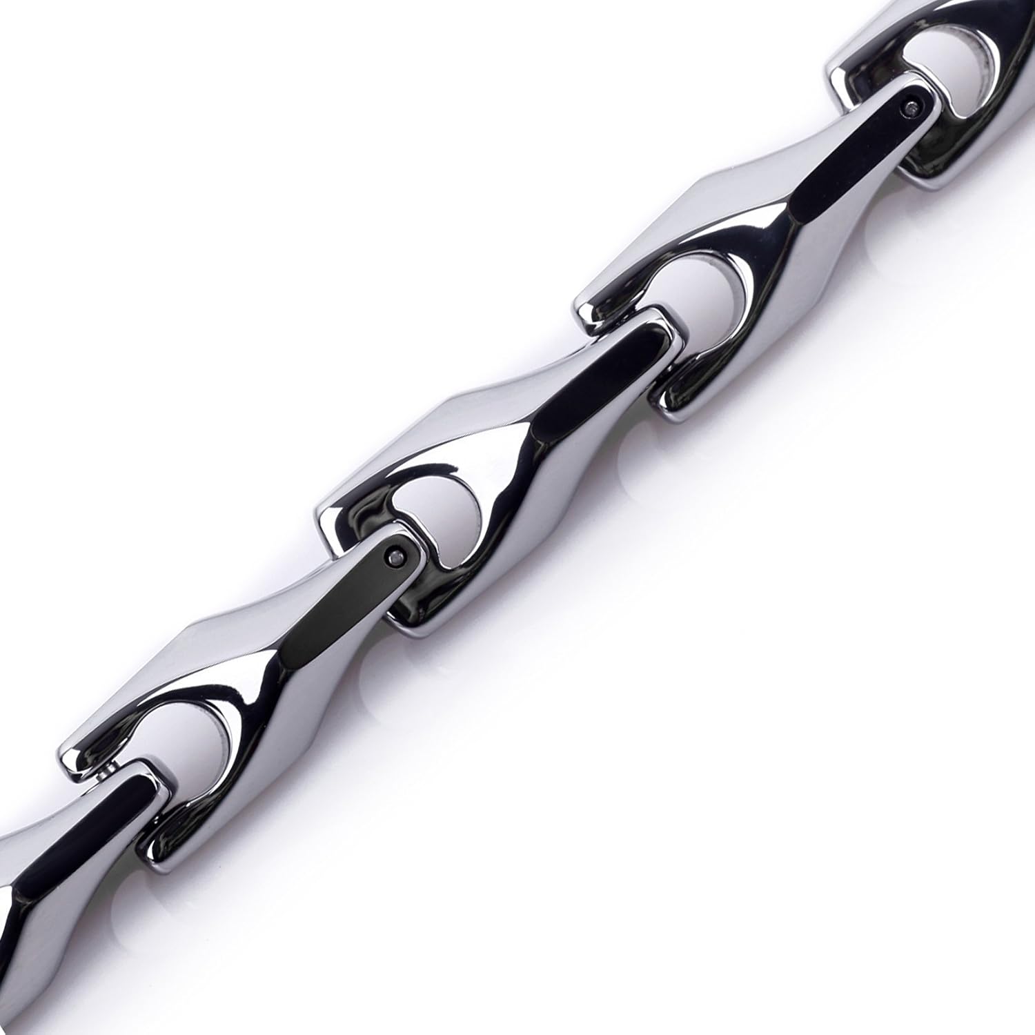 Urban Jewelry Men’s Wheat Link Bracelet Collection – Tungsten Carbide Base, 3-Sided Links, 8.3 Inch, Black, Silver & 24K Gold Plated Variations, Scratch-Resistant, Gift Box - Image 7