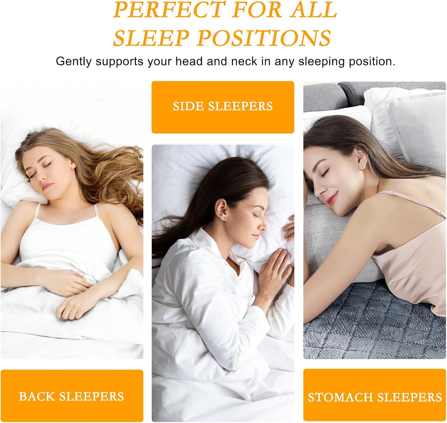 YOUR MOON Super Soft Pillow for Sleeping Queen Size Set of 2, Premium Fluffy Down Alternative Bed Pillows, Luxury Hotel Quality Supportive Pillow for Side and Back Sleepers(White)