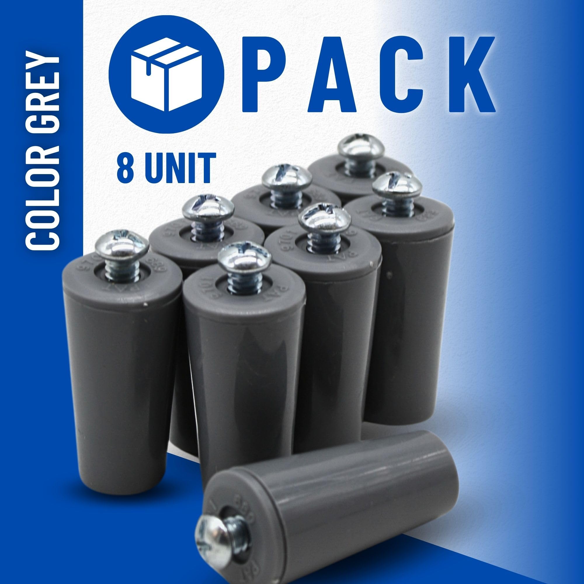 DOJA Fermi Per Tapparelle In PVC - Confezione Da 20 Pezzi, Grigio, 40 Mm, Per Avvolgibili Manuali - Foto 8