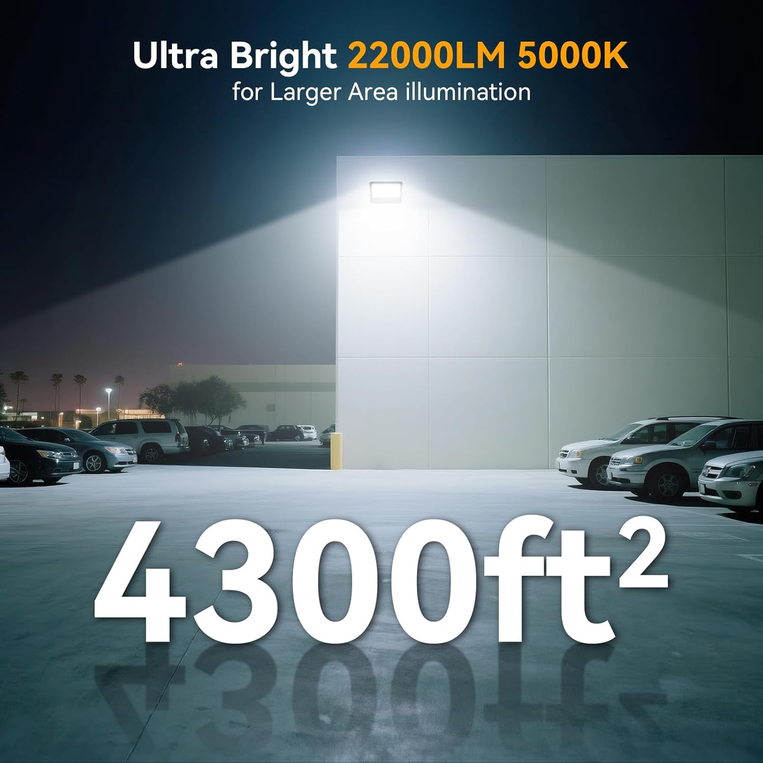 200W Flood Lights Outdoor, 22000LM 5000K with Dusk-to-Dawn Photocell, IP65 Waterproof Security Lights Bright LED Parking Lot Light with Trunnion Mount for Yard (200W Flood Light Light Sensor)