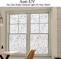 Vista 5 de Kromapolis Película de privacidad para ventana, cubierta de vinilo para ventanas, película decorativa de vitral, película de privacidad esmerilada