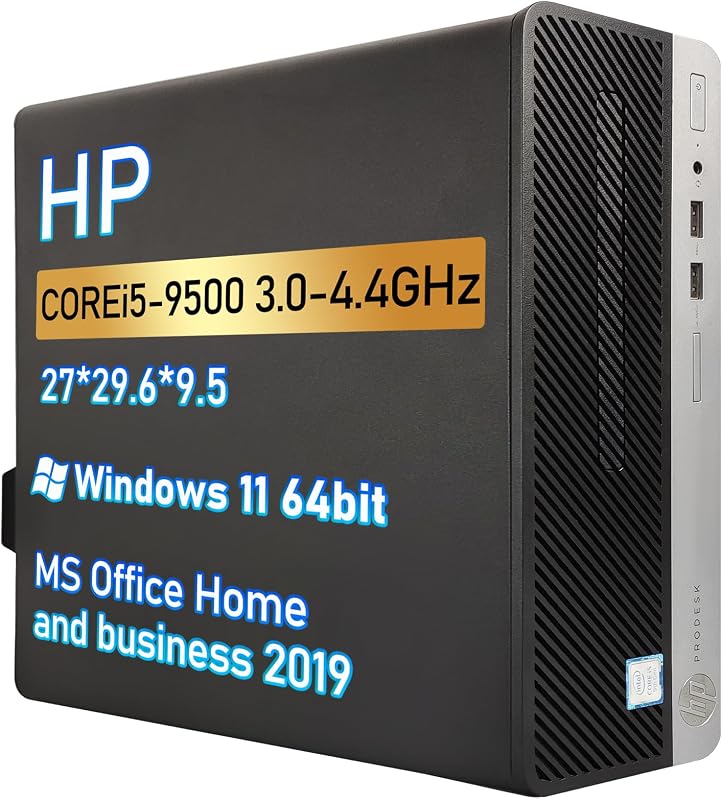 【整備済み品】 HP ProDesk 400G6 高性能第9世代CPU Core i5-9500 3.0GHz/Windows11Pro 64bit/MS Office 2019搭載/初期設定不要/DVD_ROM/4KHD画質対応/DP/VGA/USB3.0/TYPE-C/LANポート/WIFI/内蔵スピーカー (メモリ16GB SSD512GB, Corei5-9th 400G6)