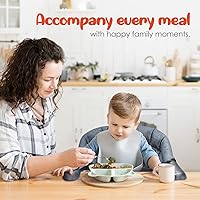 Vista 7 de Sillas Colgantes - Portátiles y Plegables para Bebés de 6-36 Meses, Uso Familiar y de Viaje con Bolsa de Transporte (Gris)