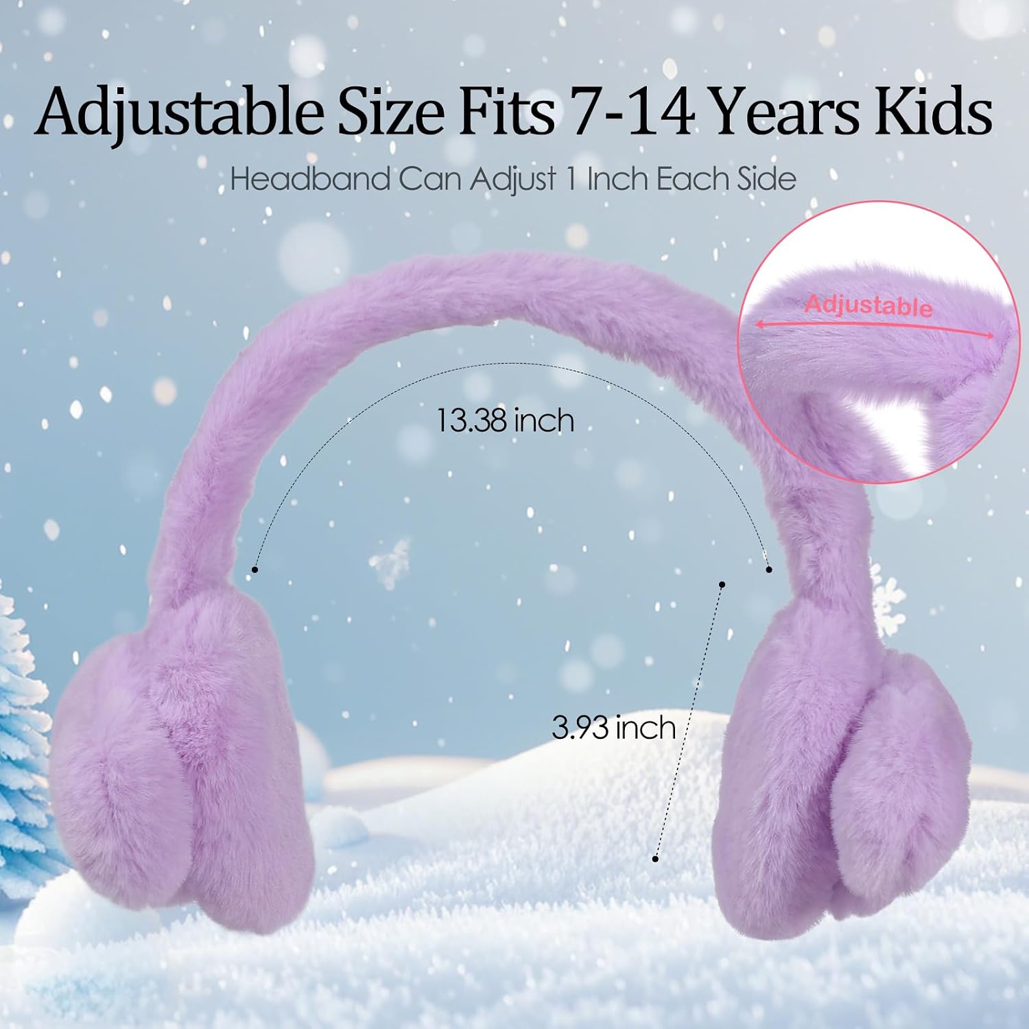 ACTLATI Kids Cat Dog Earmuffs and Gloves Set Plush Animal Ear Muffs for Boys Girls Winter Ear Warmer Cover 7-14 Years