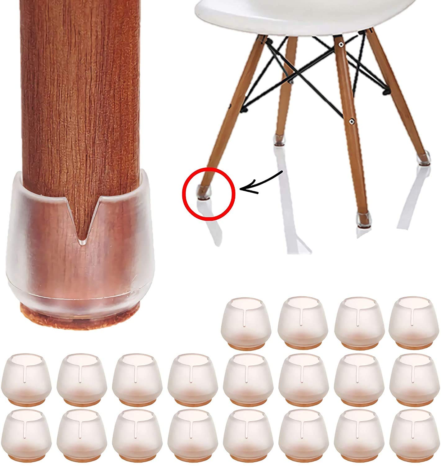 Amazon｜椅子脚カバー チュアーソックス 椅子あしキャップ シリコン製