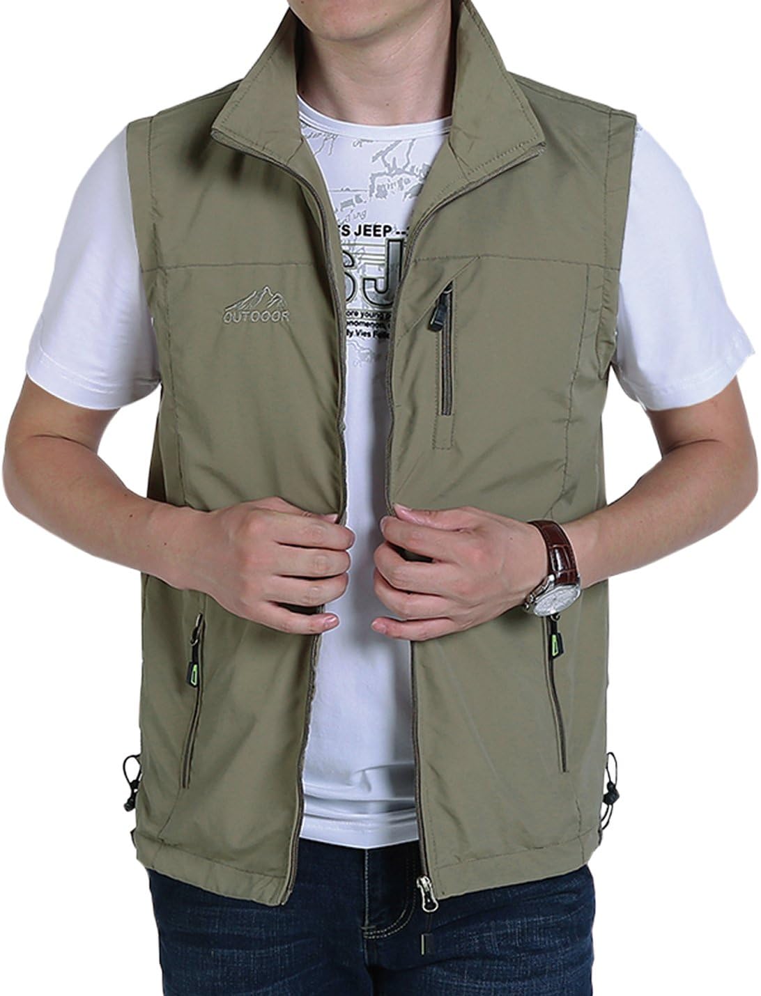 Men's Work Multi-Pockets Lightweight Outdoor Travel Fishing Vest