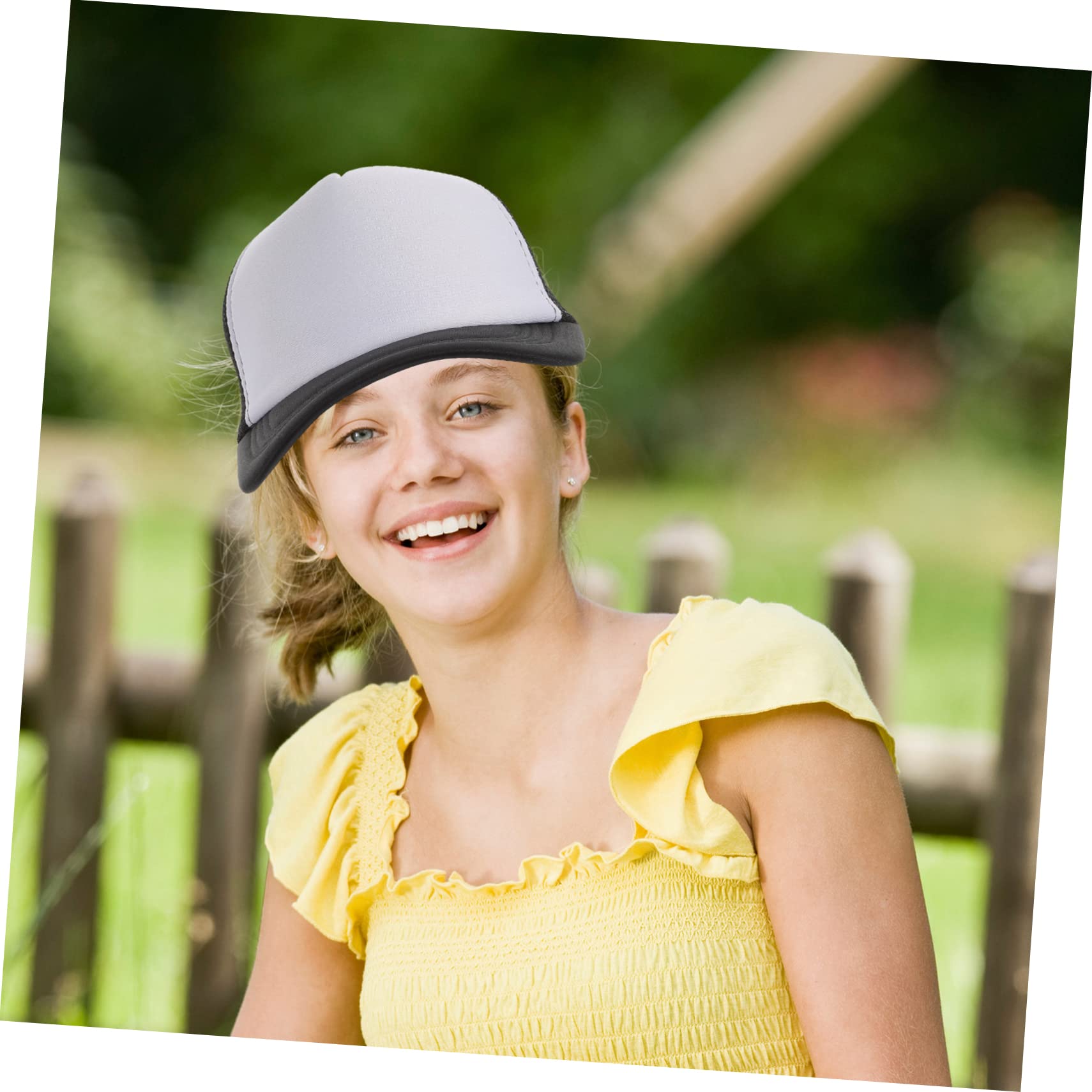FRCOLOR 10 Stück Packung Schwarze Basecap Netz mit Mesh Design Leicht und Geeignet für Sublimationsdruck für Selbstgemacht Wärmeübertragung und Outdoor Aktivitäten Wie Klettern
