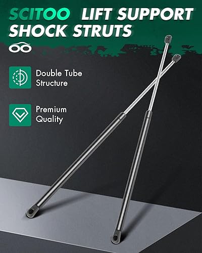 Vista 1041 de SCITOO PM1017 - Soportes de elevación de 17.8 pulgadas para Hyundai Santa Fe 2007-2012 trasero izquierdo y derecho Liftgate Shock Struts 2pcs