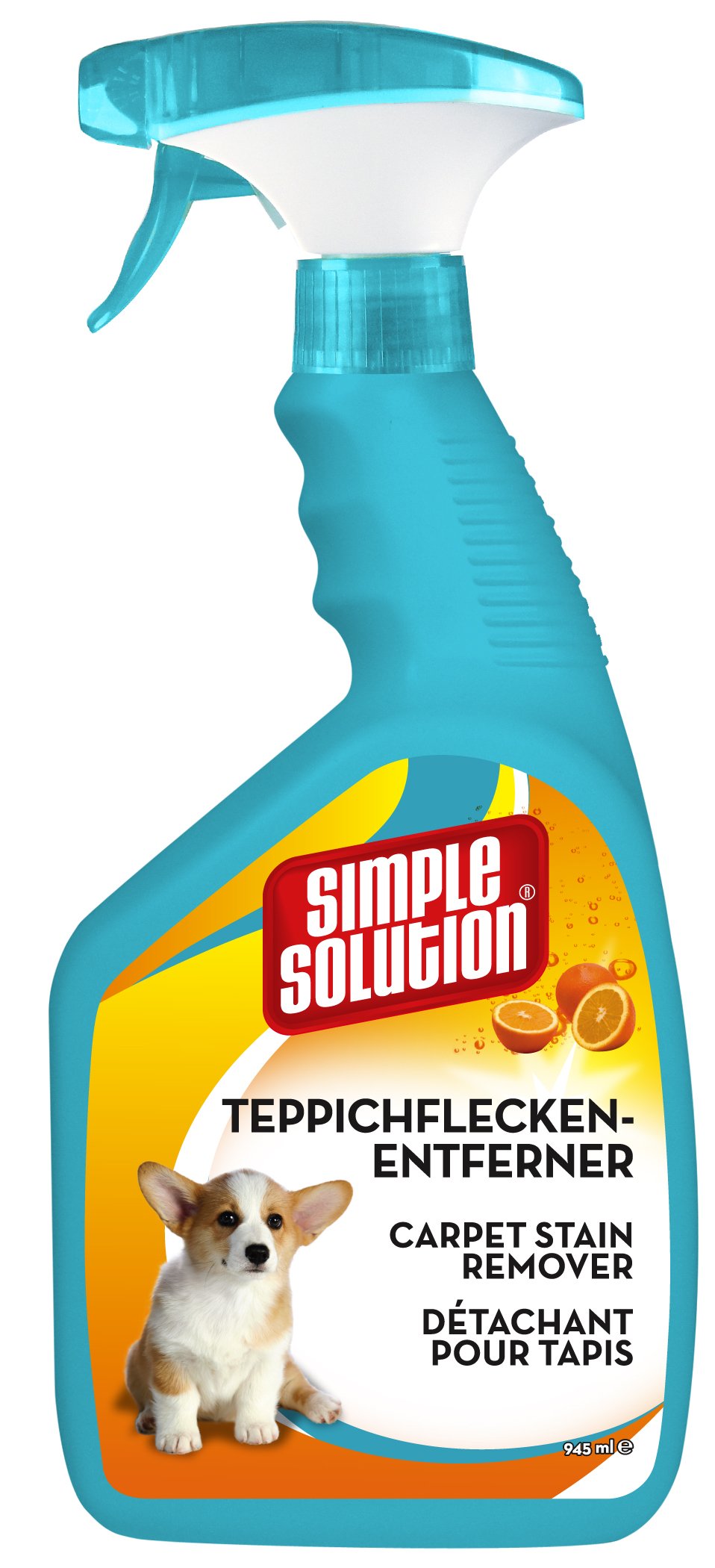 Simple Solution Oxy Charged Carpet Stain Remover Spray, 945 ml, Orange
