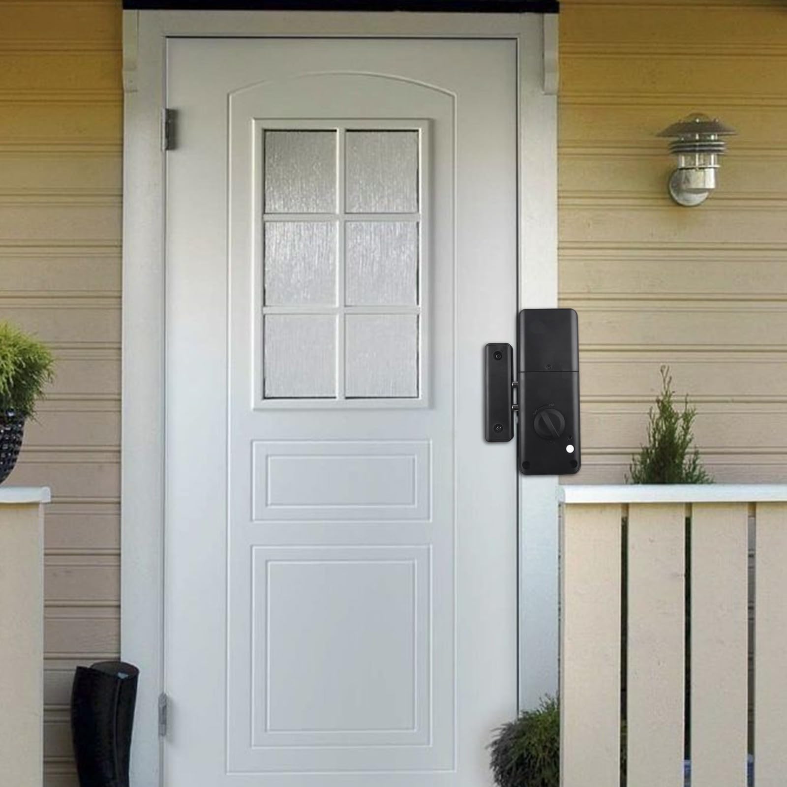 Smart Lock, serratura per porta d'ingresso senza chiave, serratura elettronica con impronte digitali, serratura intelligente WiFi per controllo app TTlock, serratura di sicurezza domestica (nero)