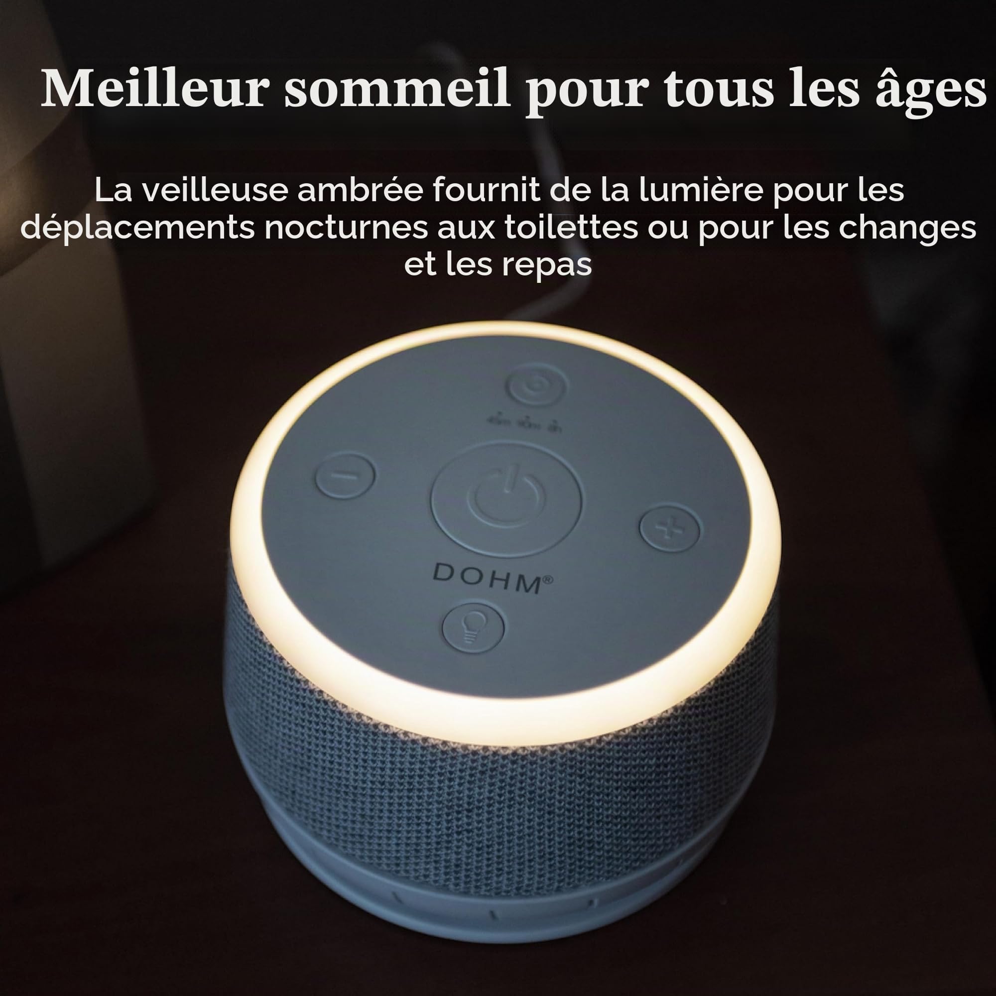 Yogasleep Dohm Nova Machine à bruit blanc pour bébé et adulte avec veilleuse, minuterie, 10 niveaux de ventilation pour une réduction optimale du bruit pour la vie privée au bureau, aide au sommeil