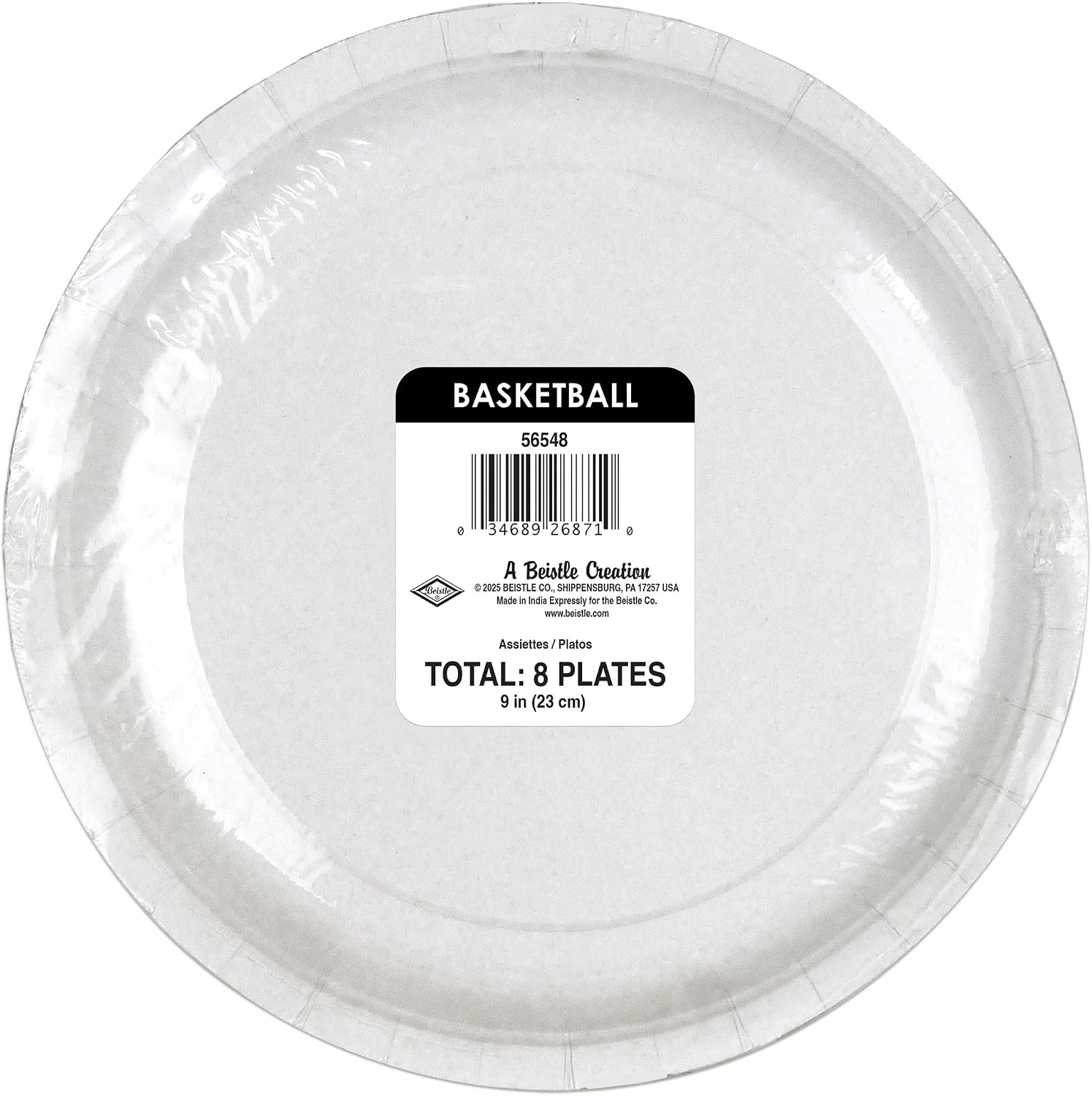 Beistle Basketball Paper Plates – 16 Pack, Sports-Themed Round Disposable Tableware with Realistic Basketball Design, Event Table Décor for Watch Parties, Team Celebrations & Athletic Displays, 9"