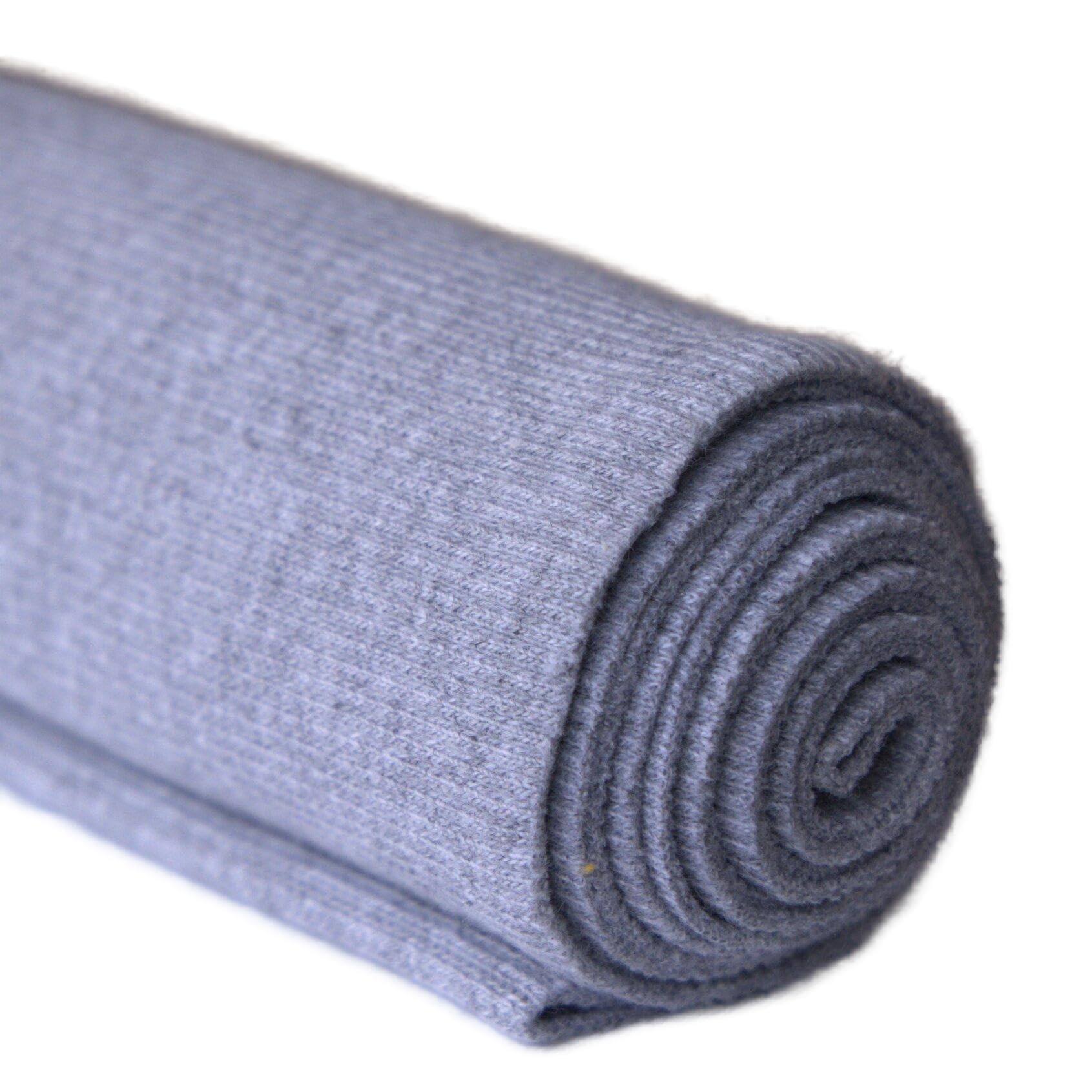Tinakim 102 Light Grey Ribbing Fabric For Waistband, Neckline Cuffs Jacket Hoodies Material (43X8in, 102 Light Flower Grey)
