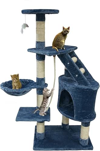 Todeco - Arbre à Chat, Perchoir pour Chat - Matériau: