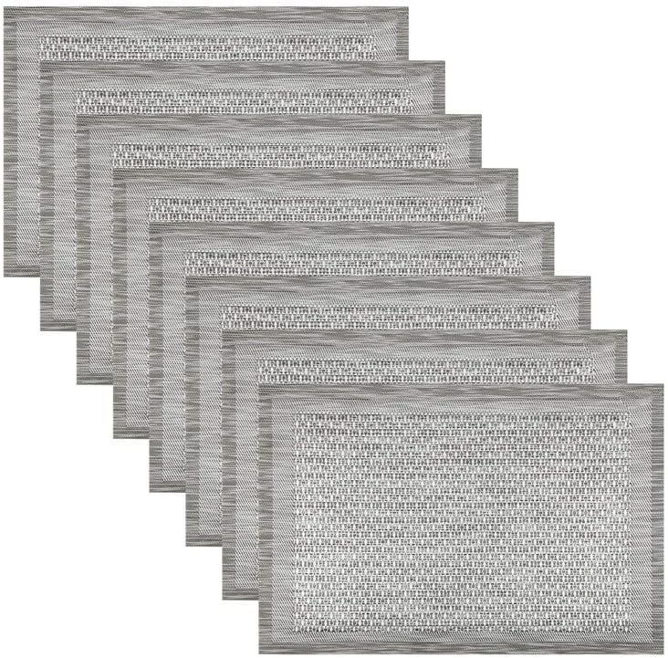 Placemats Anti-Slip Mats Western Restaurant Home Insulation Mats Coasters Table Mats Decorative Mats(Gray)