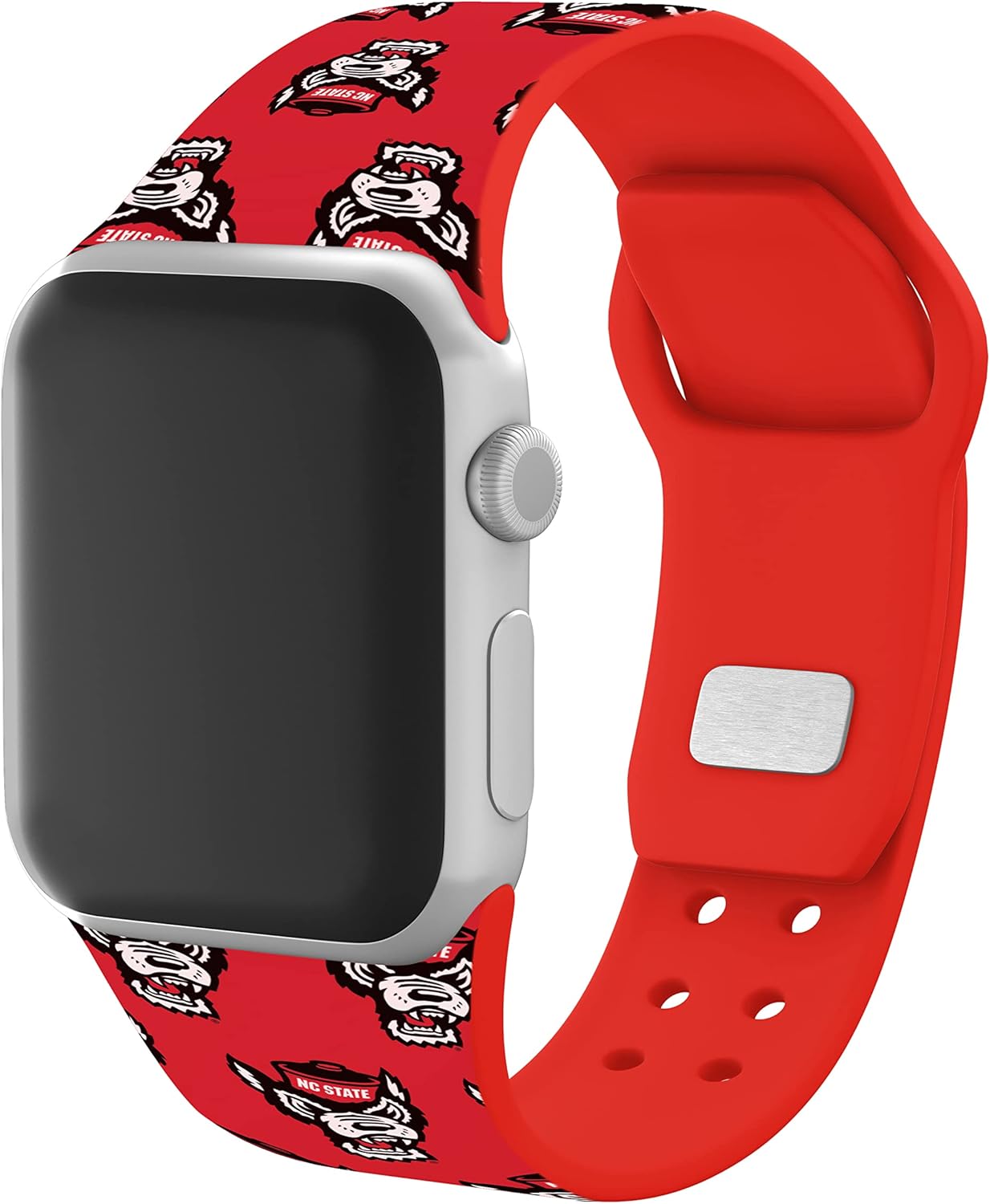 AFFINITY BANDS North Carolina State Wolfpack HD Combo Package Compatible with Apple Watch and AirPods Gen 1 & 2 (42/44/45/49mm (46mm Series 11) Long Repeating)