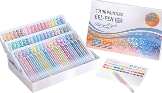 Langou 3D Acrylic Painting Gel Pens, upgrade Glitter Gel Pens for Adult Coloring, 2026 New Multi Colored 3D Acrylic Gel Pen, Drawing, DIY Projects, Crafts Art Supplie(54pcs)