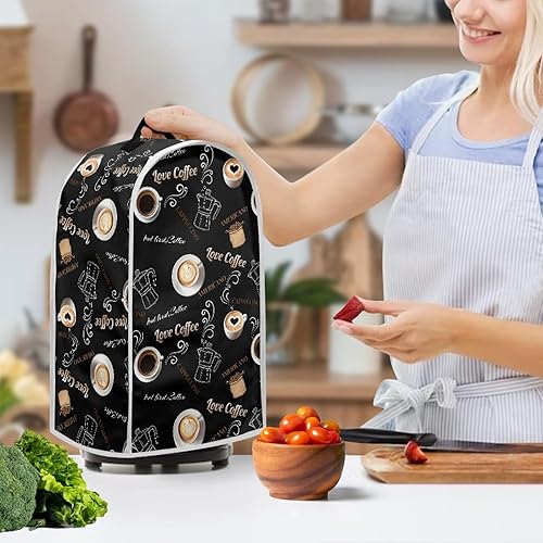 Miniatura 2 de AFPANQZ Funda para licuadora con estampado de café, para el hogar, electrodomésticos de cocina, protección duradera, lavable, para batidora o