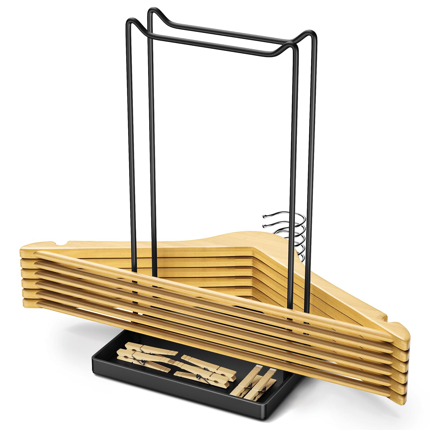 Clothes Hanger Organizer Space Saver: Clothes Hanger Stacker Organizer Stand - Hanger Holder Organizer
