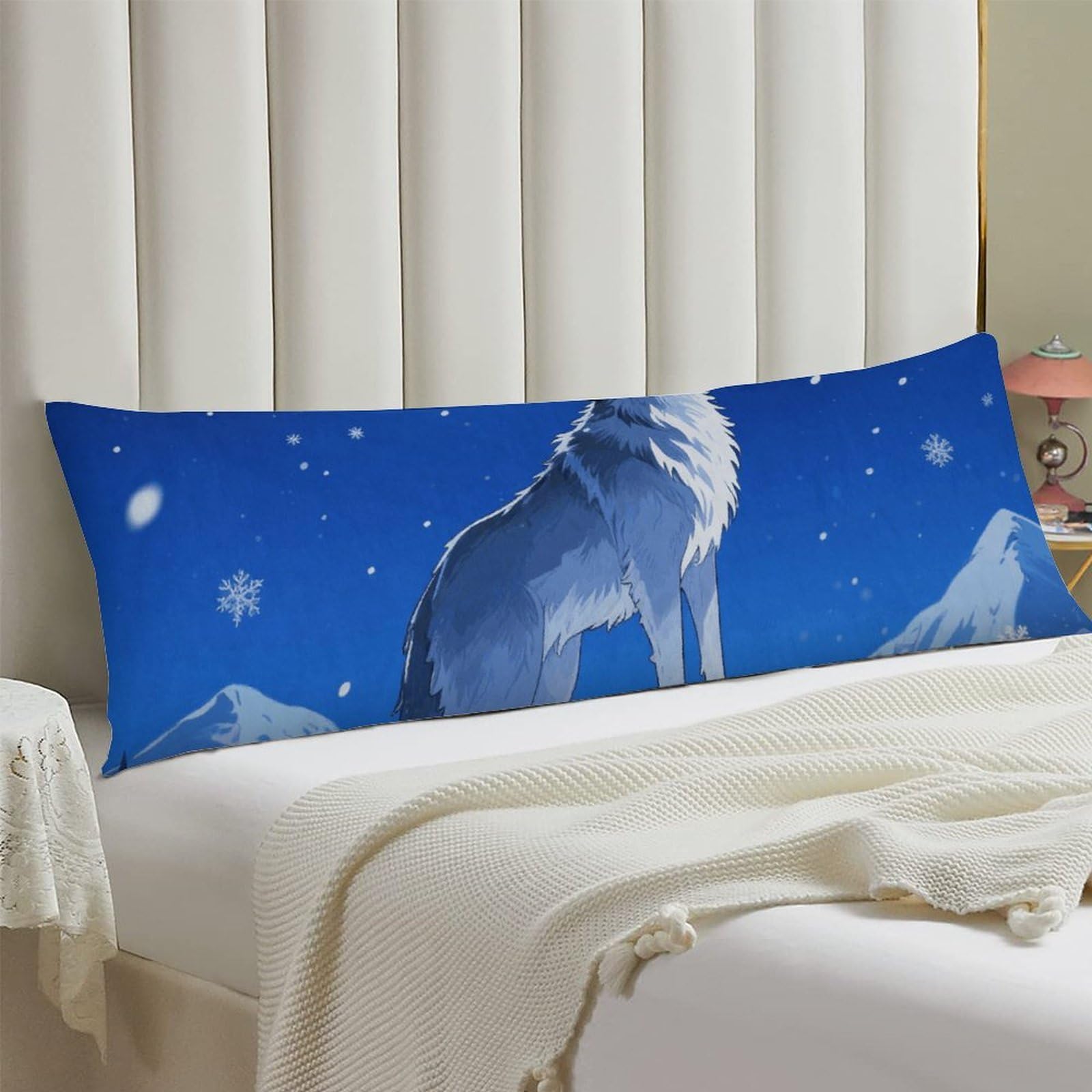 Body Pillow Cover 20x54 Long Pillow Case with Invisible Zipper Breathable Microfiber Wolf Pillowcase Soft Cozy Protector for Bedroom Couch Sofa Bed Home Decor All Seasons