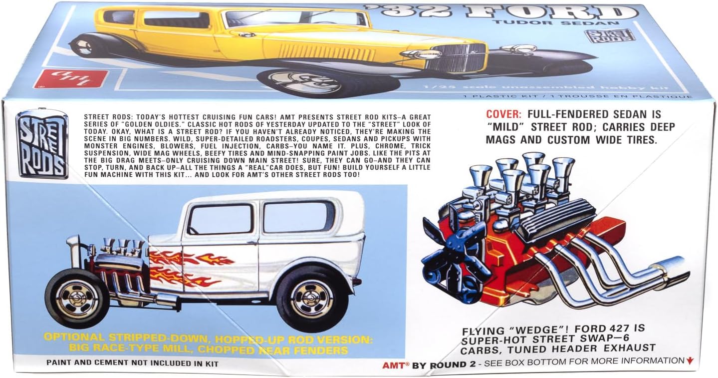 AMT 1932 Ford Sedan Street Rods Series 1:25 Scale Model Kit