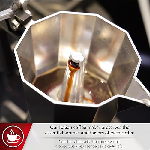 Vista 4 de Magefesa Colombia Noir - Olla de café expreso, 3 tazas5 onzas, cafetera italiana para café cubano, aluminio extragrueso, mango resistente al calor